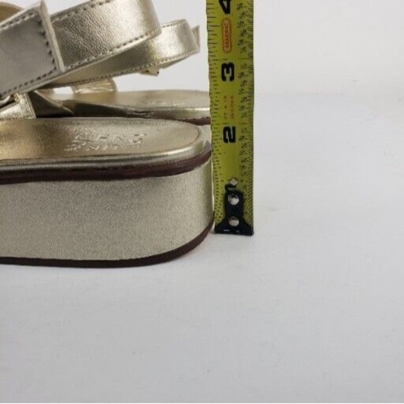 Naturalizer Caryn Silver Metallic Sling Back Leather Sandals Shoes Size 9 M - Picture 5 of 16